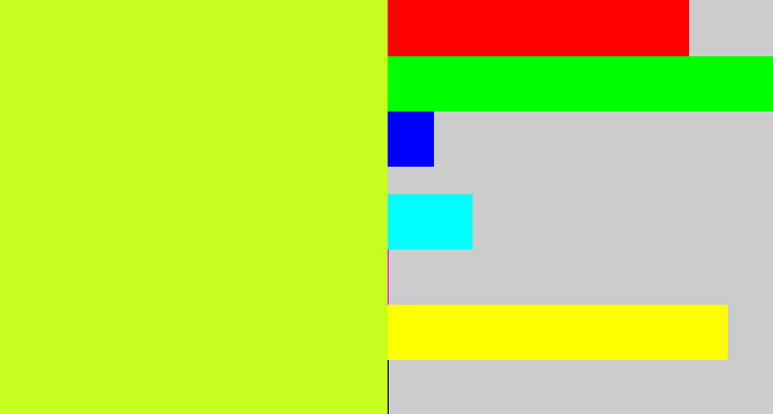 Hex color #c6ff1e - green yellow