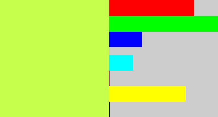 Hex color #c6ff4c - yellow/green