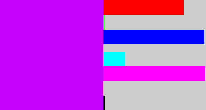 Hex color #c702fb - hot purple