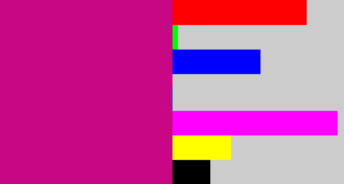 Hex color #c70783 - magenta