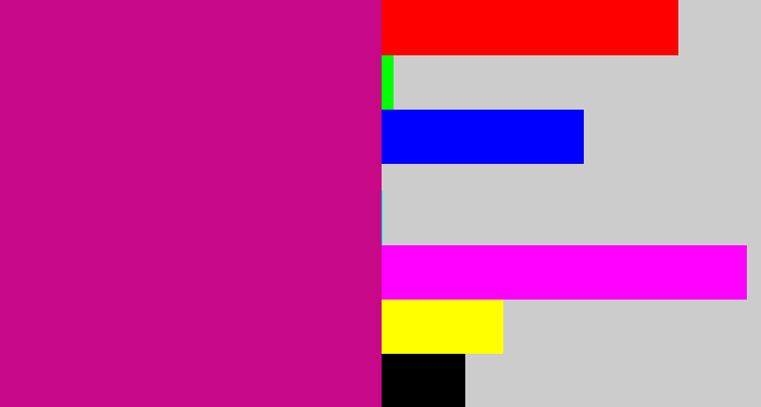 Hex color #c70887 - magenta