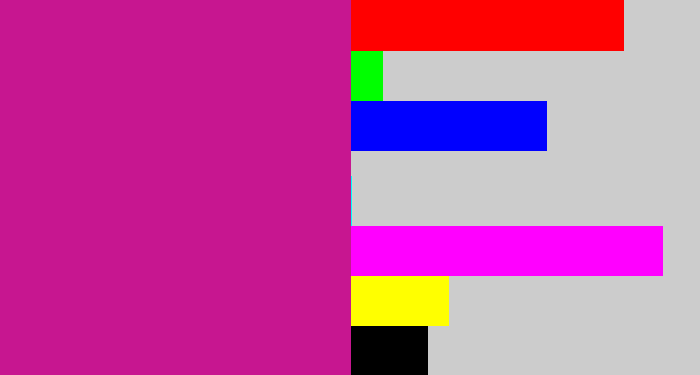 Hex color #c71690 - magenta