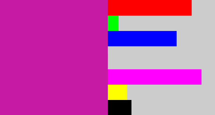 Hex color #c71aa4 - barney