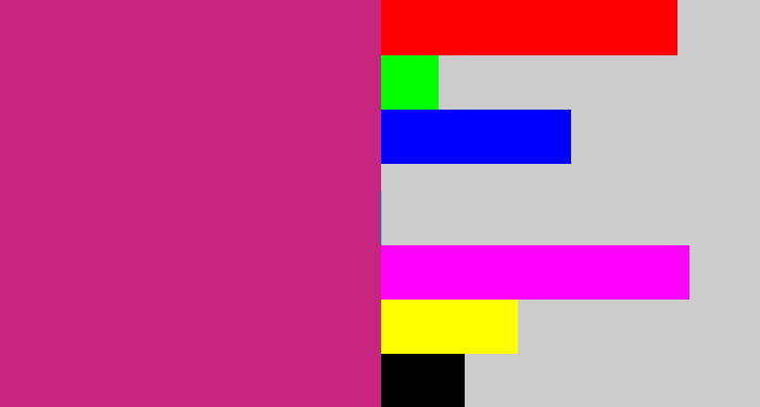 Hex color #c72580 - dark pink