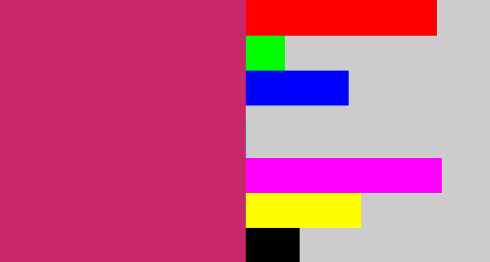 Hex color #c7286a - dark pink