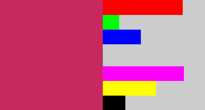 Hex color #c7295f - dark pink