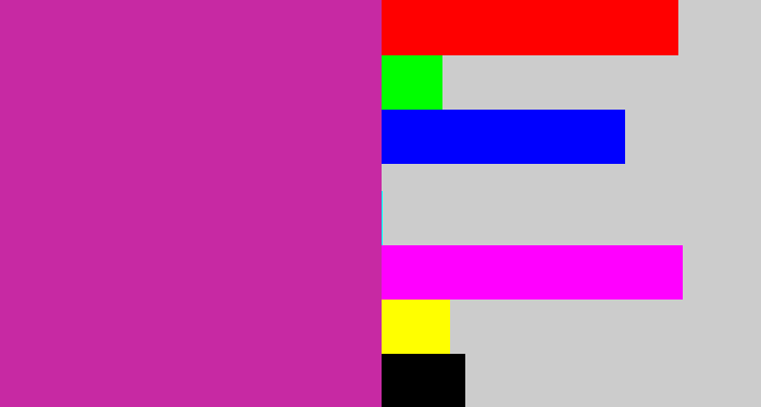 Hex color #c729a3 - purpley pink