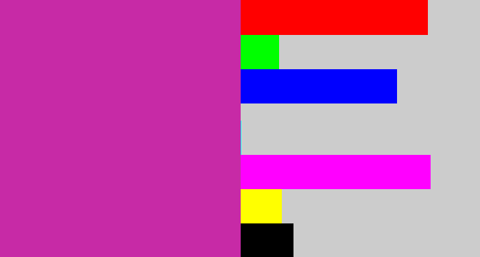 Hex color #c72aa6 - purpley pink
