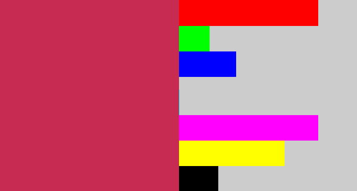 Hex color #c72b52 - lipstick