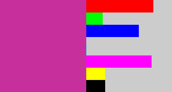 Hex color #c7309c - purpley pink