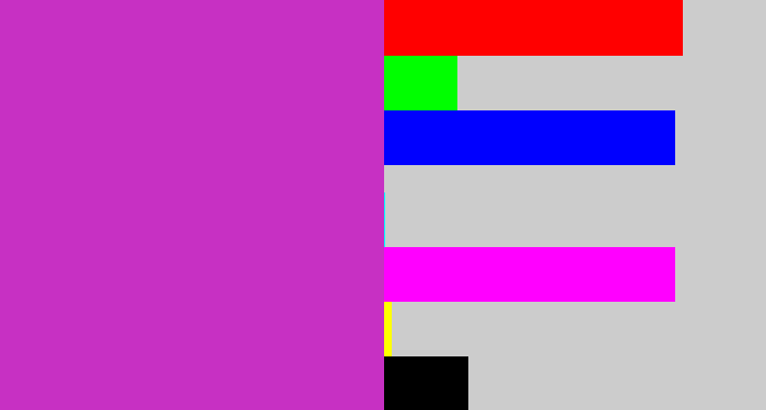 Hex color #c730c3 - purpley pink
