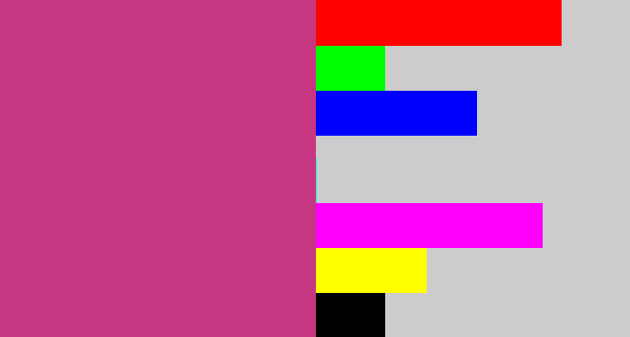 Hex color #c73781 - dark pink