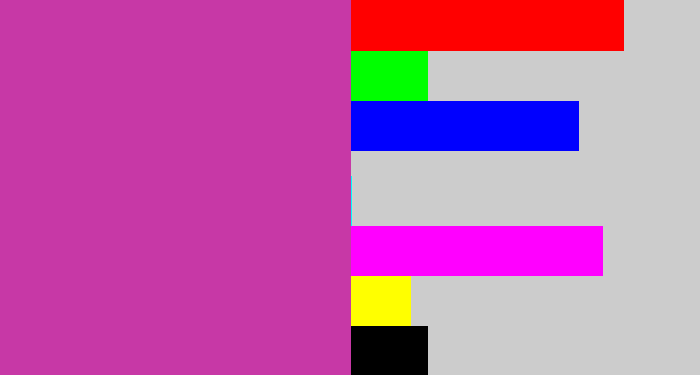 Hex color #c738a6 - purpley pink