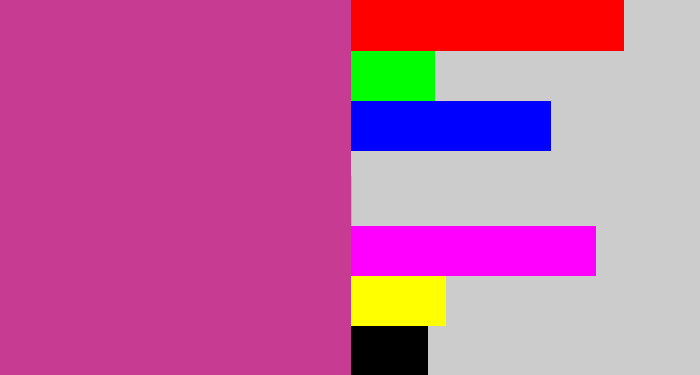 Hex color #c73c92 - darkish pink