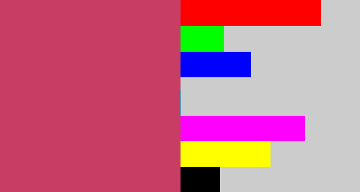 Hex color #c73d64 - dark pink