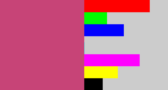 Hex color #c74477 - dark pink