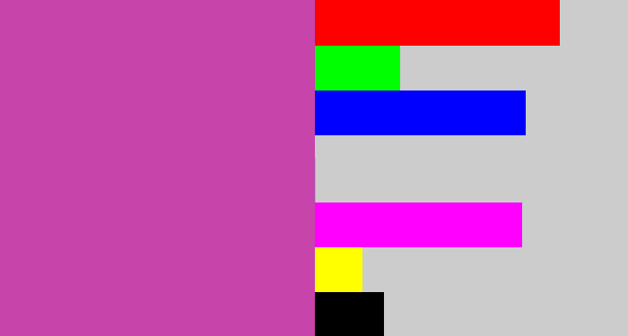 Hex color #c744aa - purpley pink