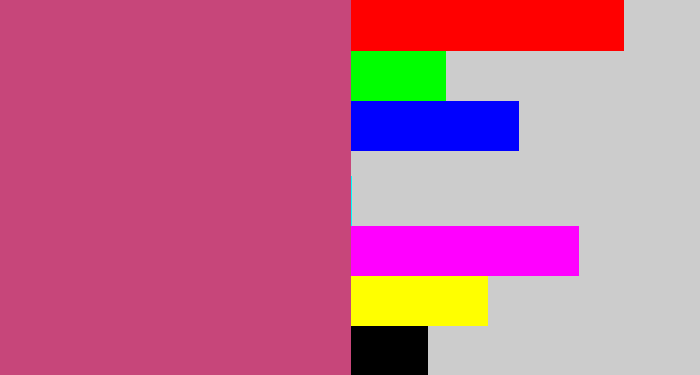 Hex color #c7467a - dark pink