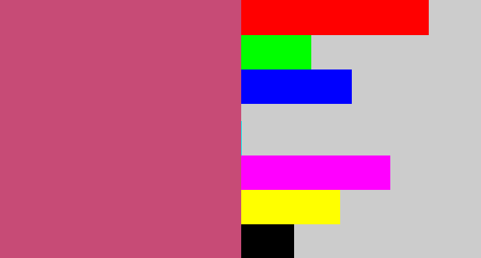 Hex color #c74b76 - dark pink