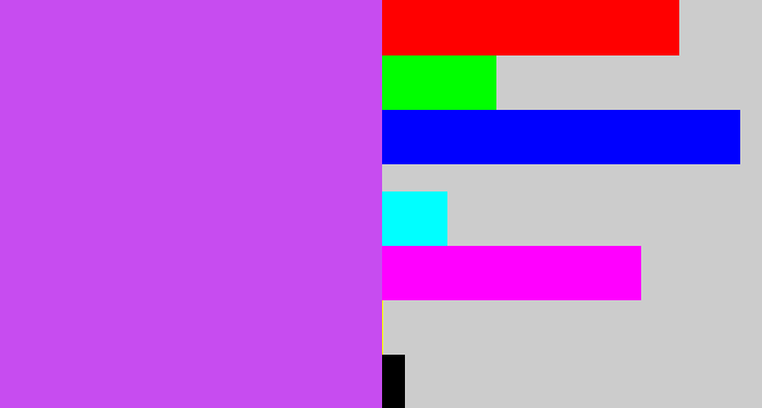 Hex color #c74cf0 - heliotrope