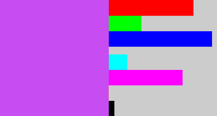 Hex color #c74cf1 - heliotrope