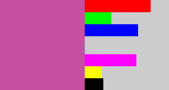 Hex color #c74ea0 - purplish pink
