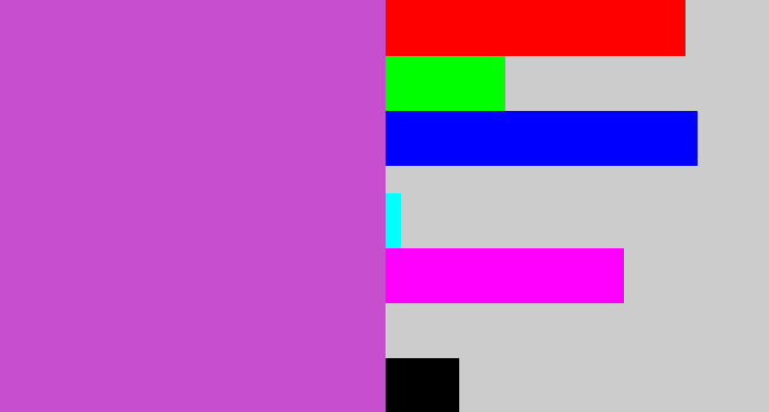 Hex color #c74fcf - pinky purple