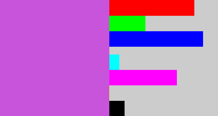 Hex color #c754db - pinkish purple