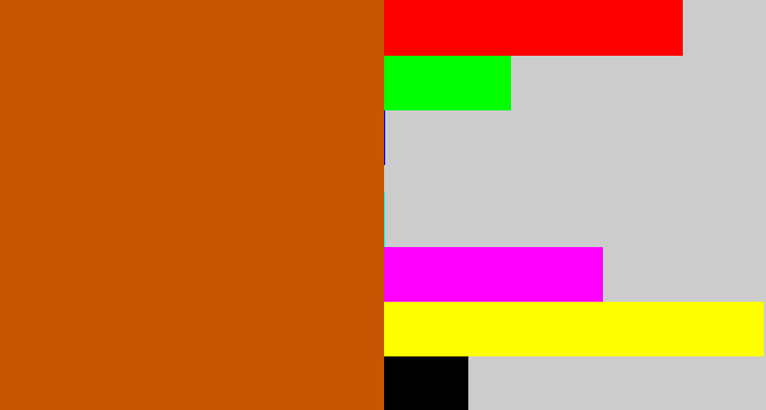 Hex color #c75501 - dark orange