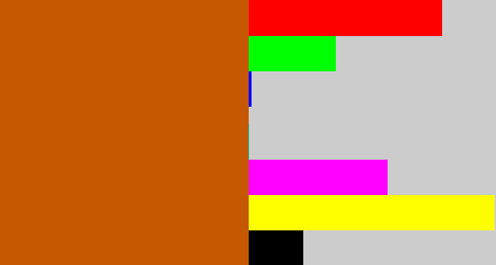 Hex color #c75802 - dark orange