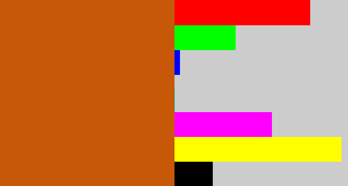 Hex color #c75807 - rust orange