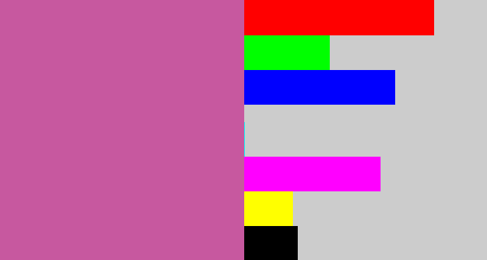 Hex color #c7589f - purplish pink