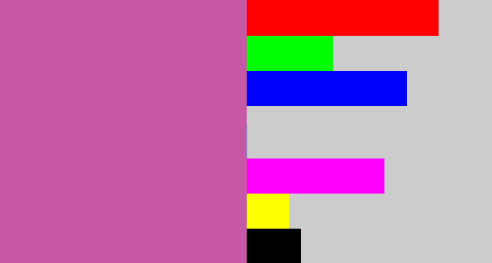 Hex color #c758a5 - purplish pink