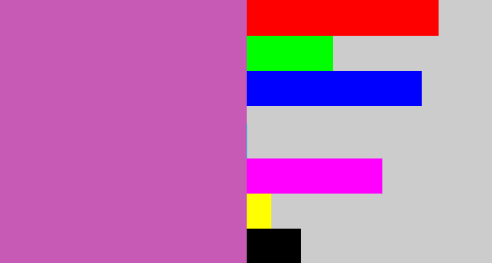 Hex color #c75ab4 - purplish pink
