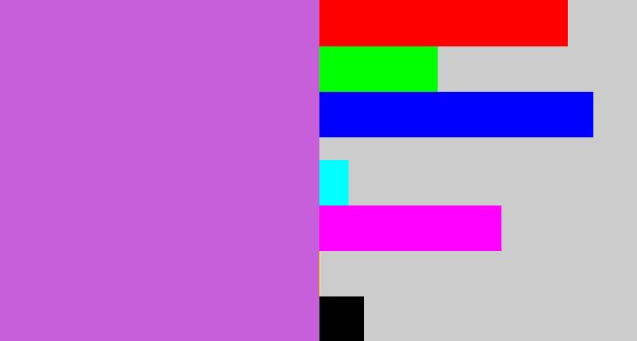 Hex color #c75fdb - pinkish purple