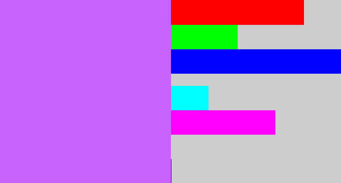 Hex color #c764fe - bright lavender