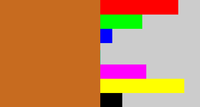 Hex color #c76b1f - brownish orange
