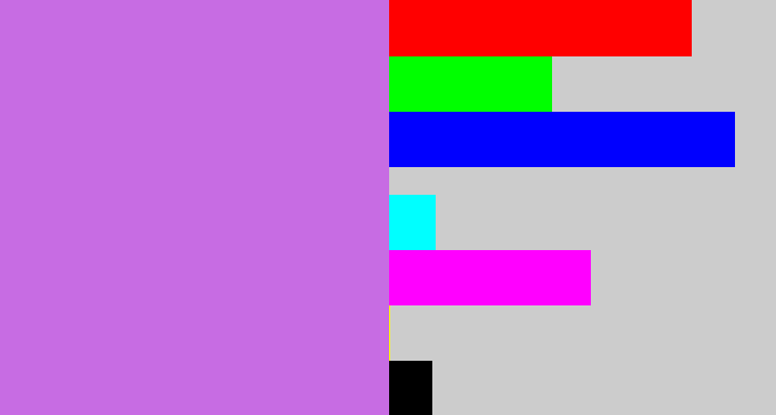 Hex color #c76ce3 - light purple