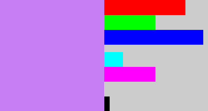 Hex color #c77df3 - light purple