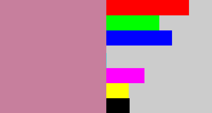 Hex color #c77f9d - dull pink
