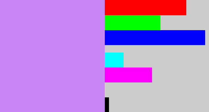 Hex color #c786f4 - liliac