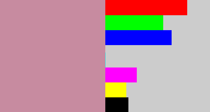 Hex color #c78ba0 - grey pink