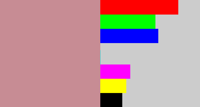 Hex color #c78c94 - greyish pink