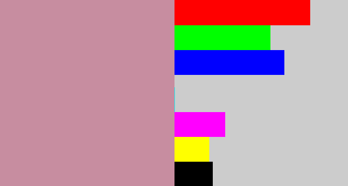 Hex color #c78da0 - grey pink
