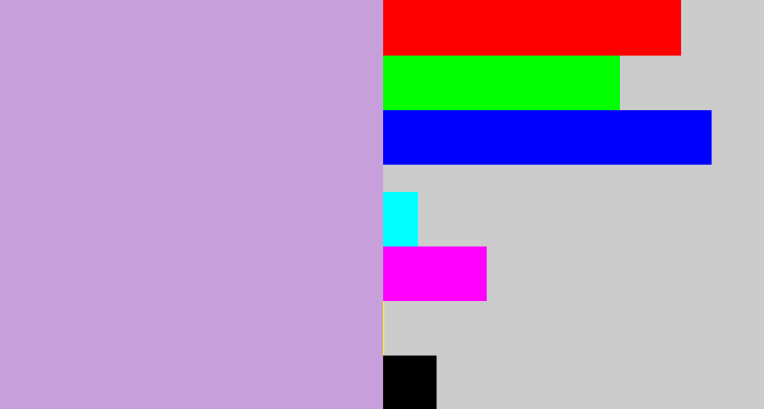 Hex color #c79fdb - lavender