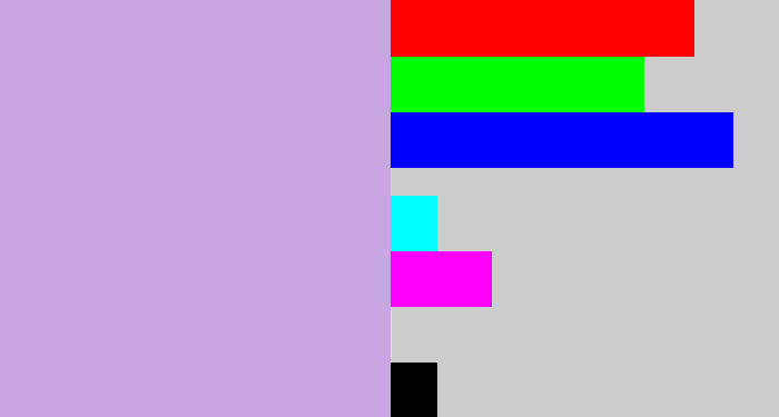 Hex color #c7a6e1 - lavender