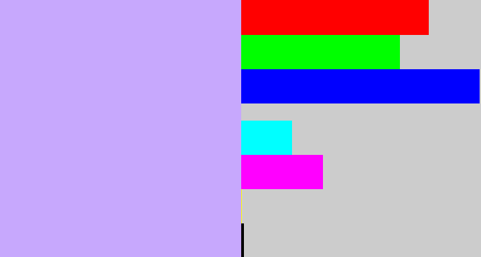 Hex color #c7a8fd - pastel purple