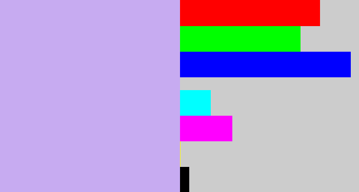 Hex color #c7abf1 - pale violet