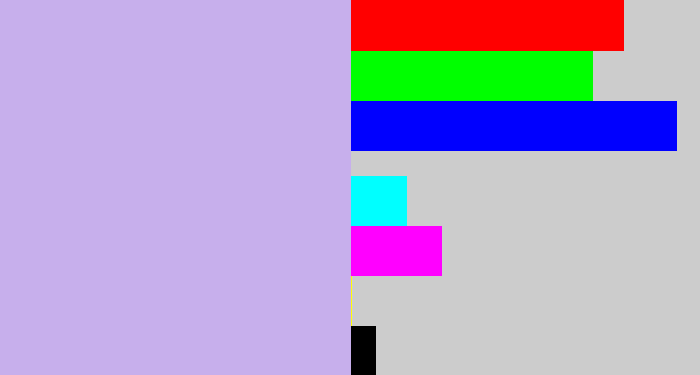 Hex color #c7afec - pale violet