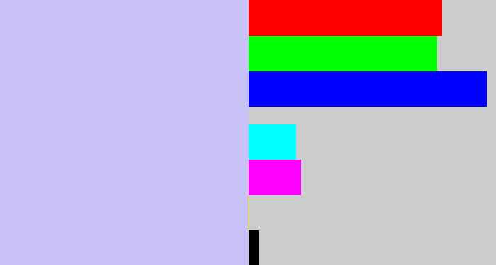Hex color #c7c1f5 - light periwinkle